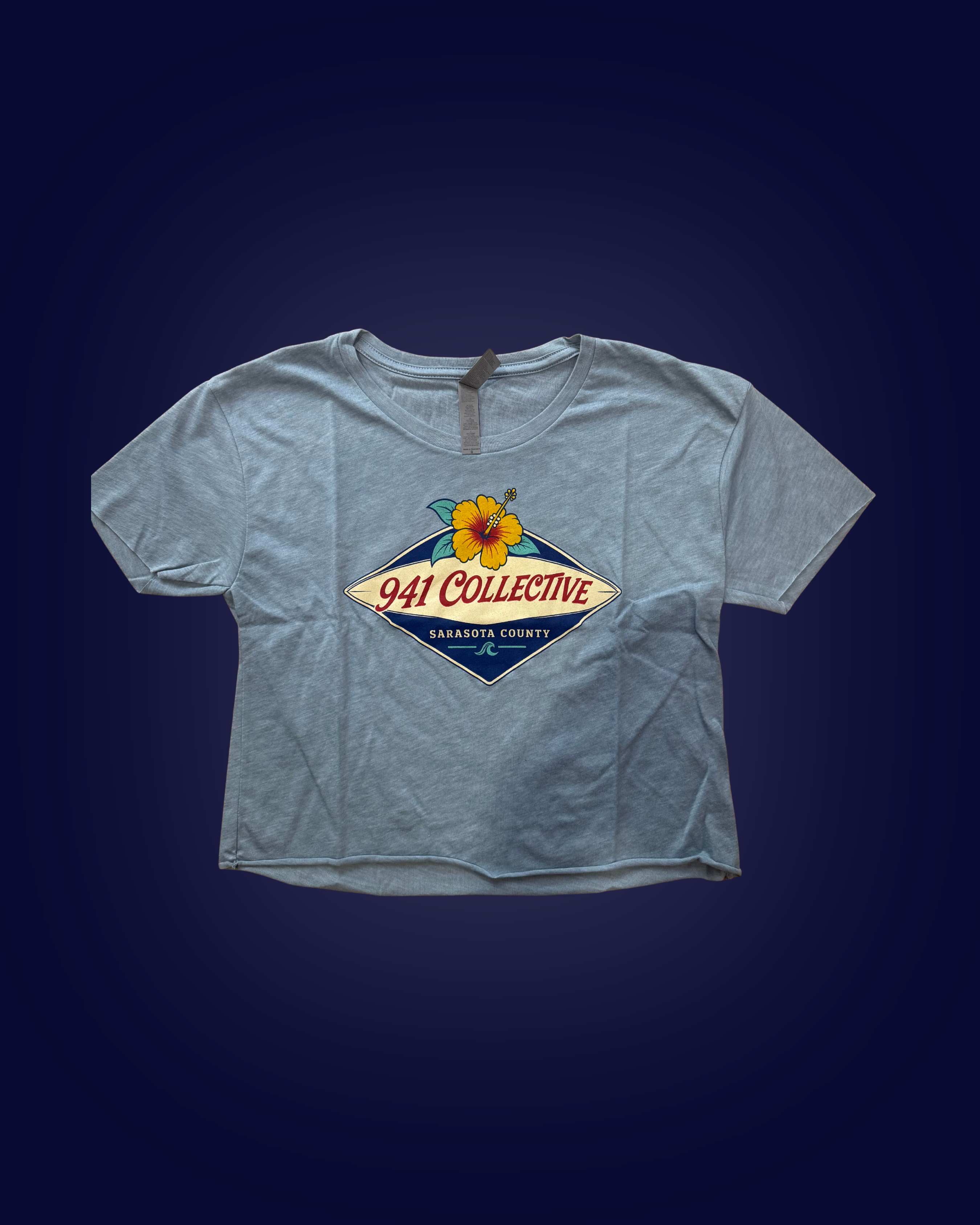 941 Hibiscus Crop Tee