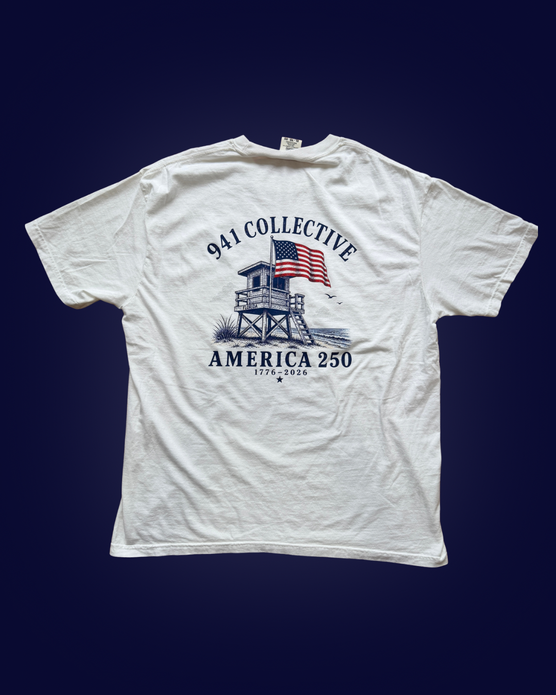 941 Freedom Tee — White — back